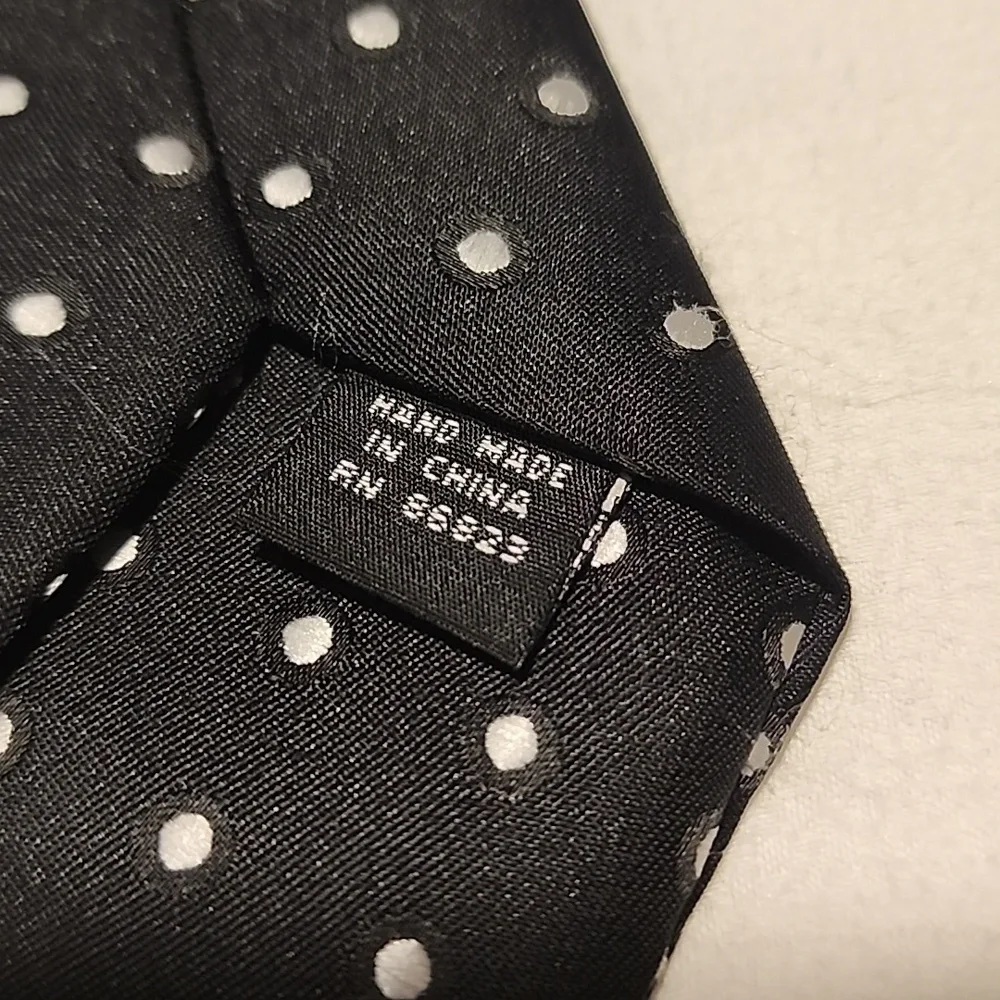 Bergamo Black/White Polka Dot Tie